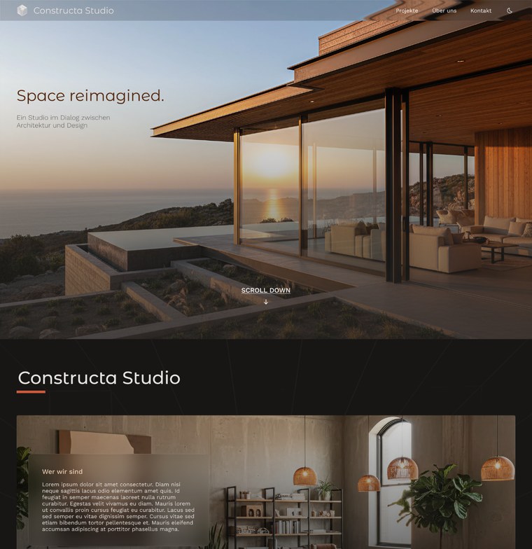 Vorlage: Bau-Studio Layout