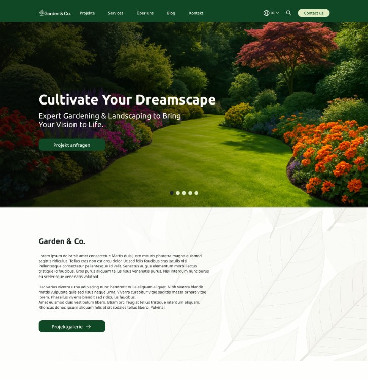 Vorlage: Garten-Layout